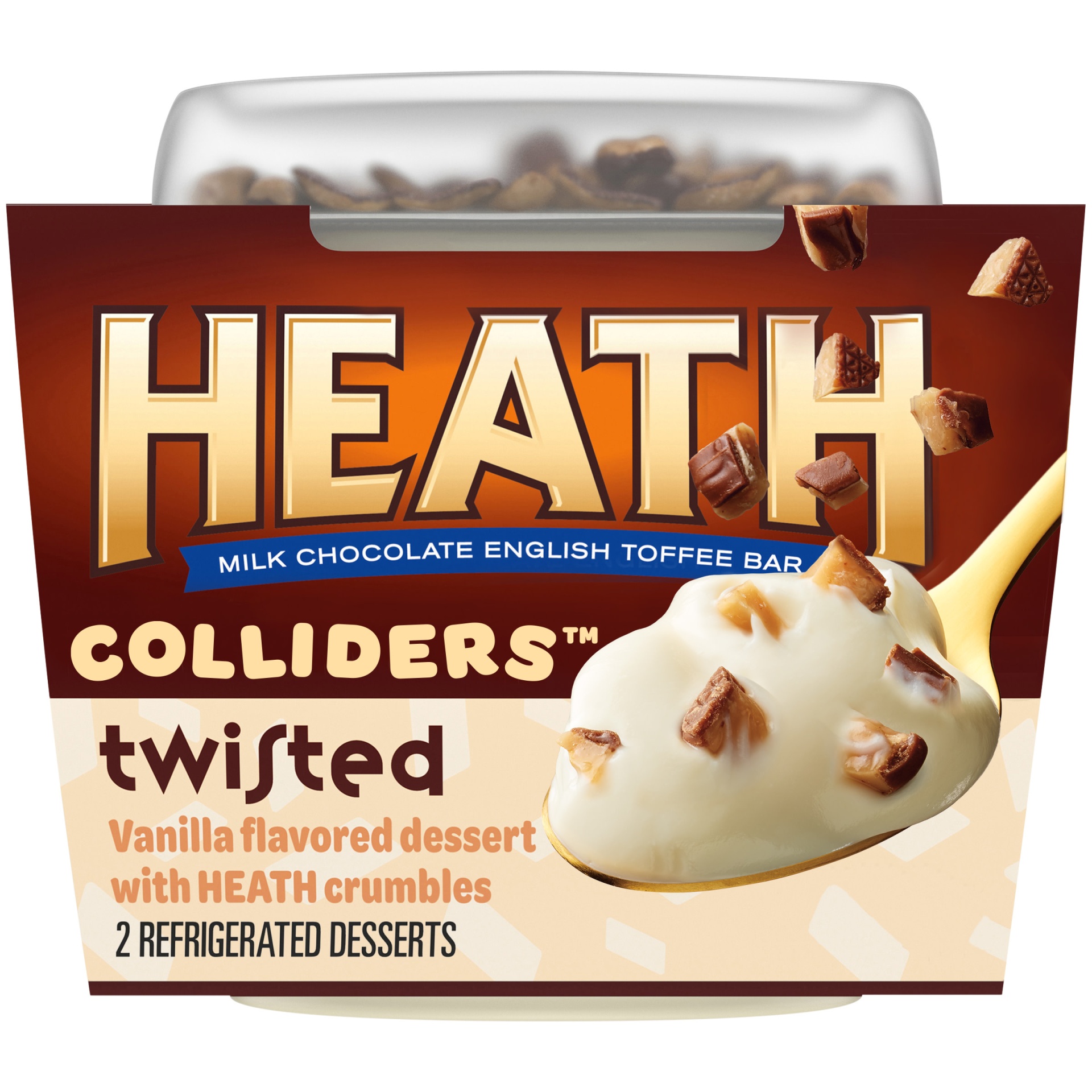 slide 1 of 9, Heath COLLIDERS Twisted HEATH Refrigerated Dessert, 2 ct Pack, 7 oz