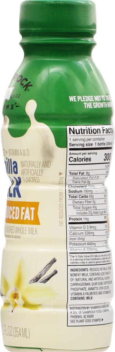 slide 11 of 11, Shamrock Farms 2% Reduced Fat Vanilla Milk 12 oz, 12 oz