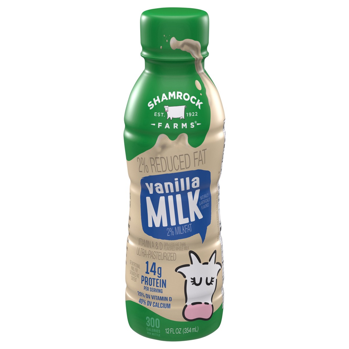 slide 1 of 11, Shamrock Farms 2% Reduced Fat Vanilla Milk - 12oz, 12 fl oz