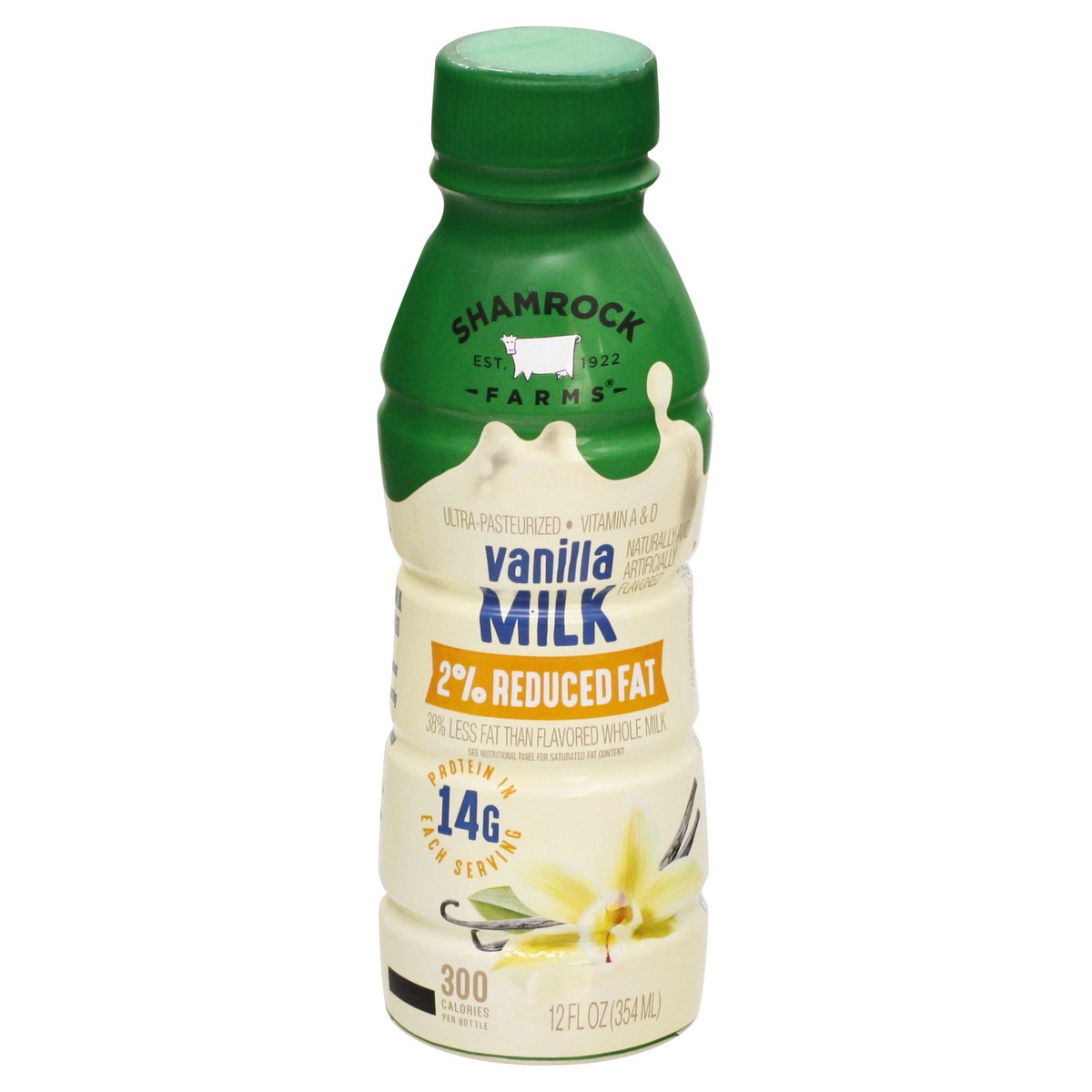 slide 1 of 11, Shamrock Farms 2% Reduced Fat Vanilla Milk 12 oz, 12 oz