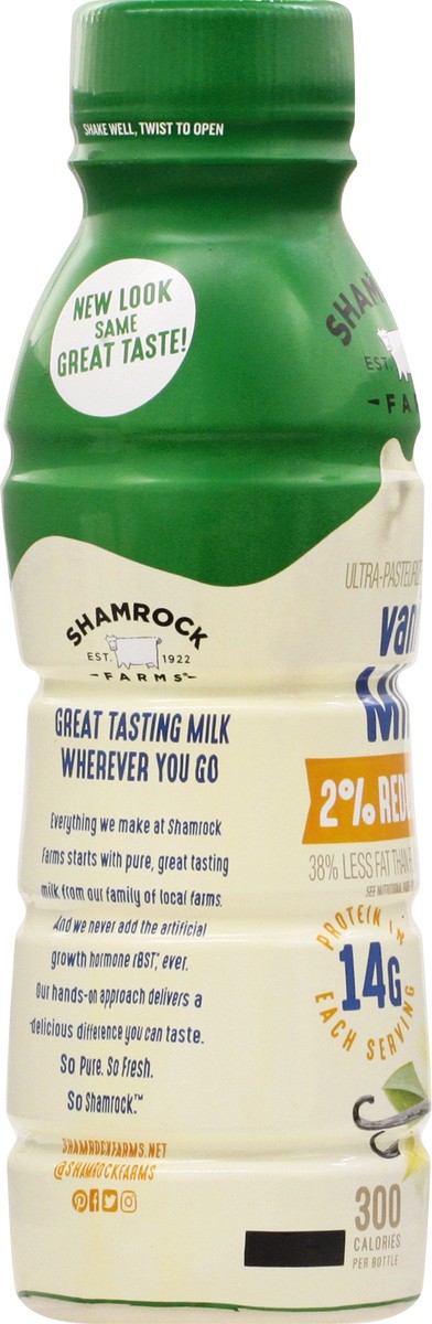 slide 10 of 11, Shamrock Farms 2% Reduced Fat Vanilla Milk 12 oz, 12 oz