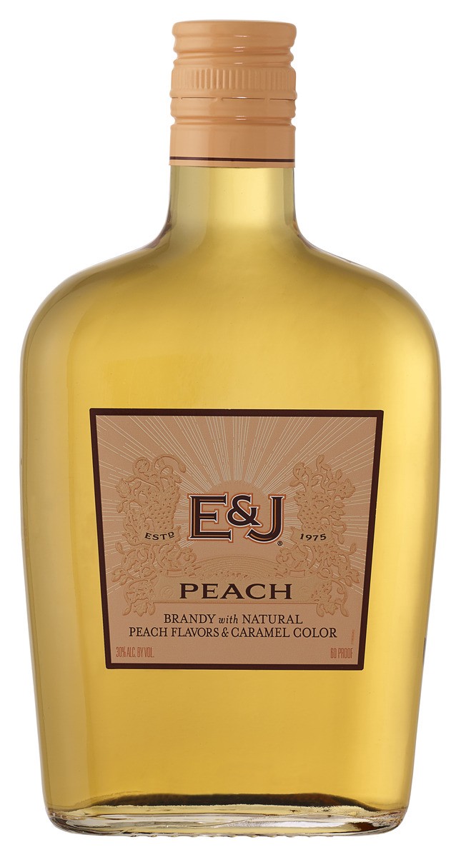 slide 2 of 2, E&J E & J Peach Flavored Brandy 375ml, 375 ml