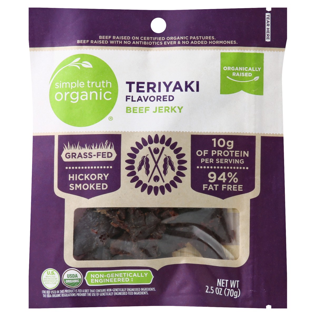 slide 4 of 4, Simple Truth Organic Beef Jerky 2.5 oz, 2.5 oz