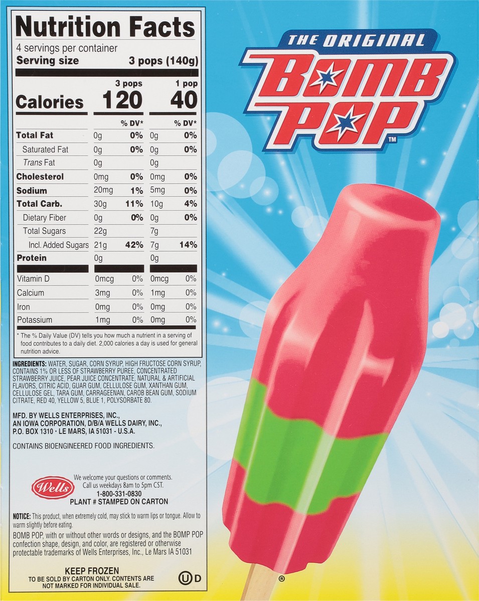 slide 5 of 9, Bomb Pop Watermelon Bar, 12 ct