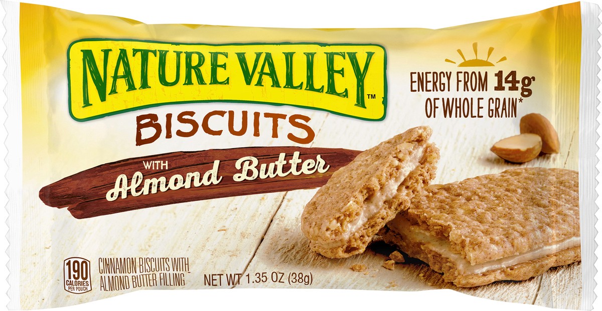 slide 4 of 9, Nature Valley Biscuits with Almond Butter, 1.35 oz