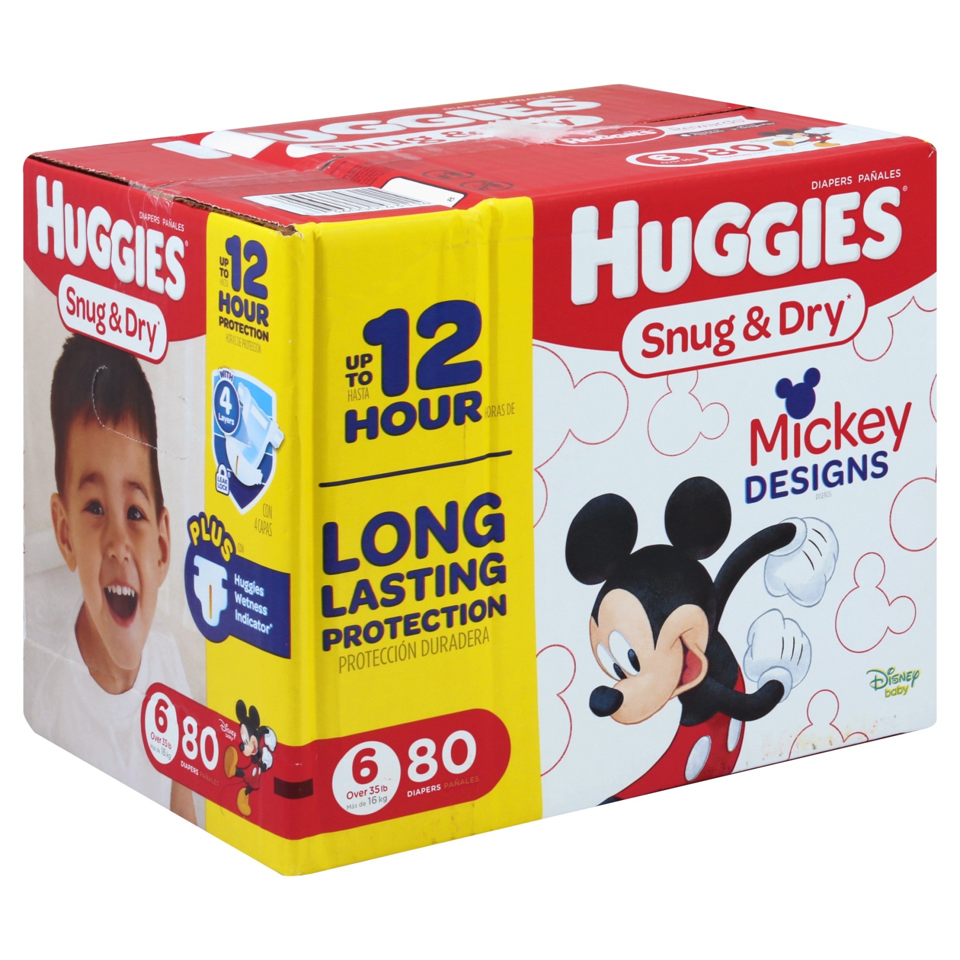 slide 1 of 3, Huggies Snug & Dry Super Pack Diapers Size 6, 80 ct
