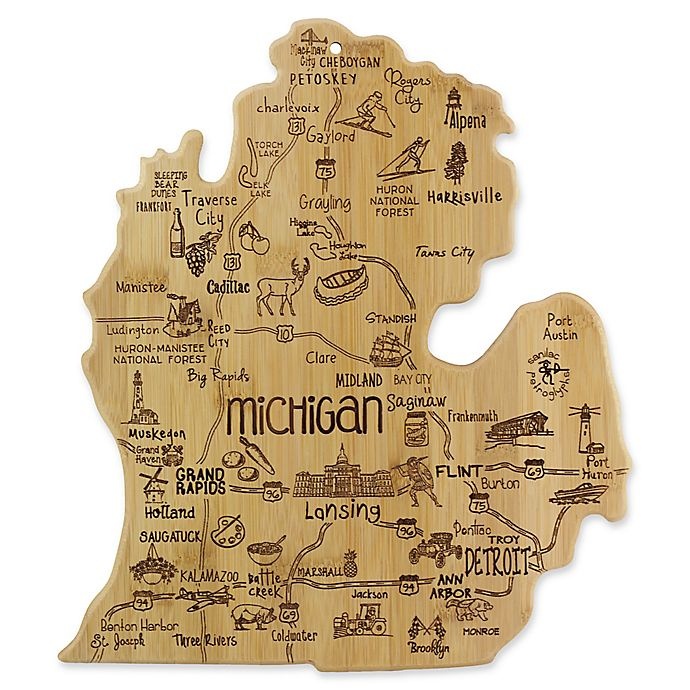 slide 1 of 1, Totally Bamboo Michigan Destination Cutting Board, 1 ct