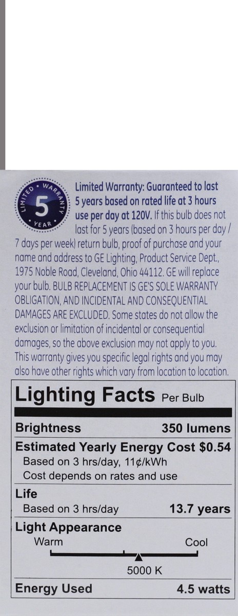 slide 4 of 7, GE Light Bulb 1 ea, 1 ct