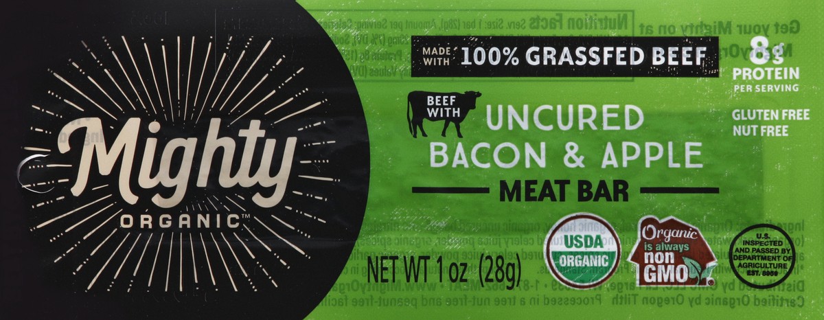 slide 5 of 6, Mighty Organic Organic Prairie Uncured Bacon Mighty Bar, 1 oz