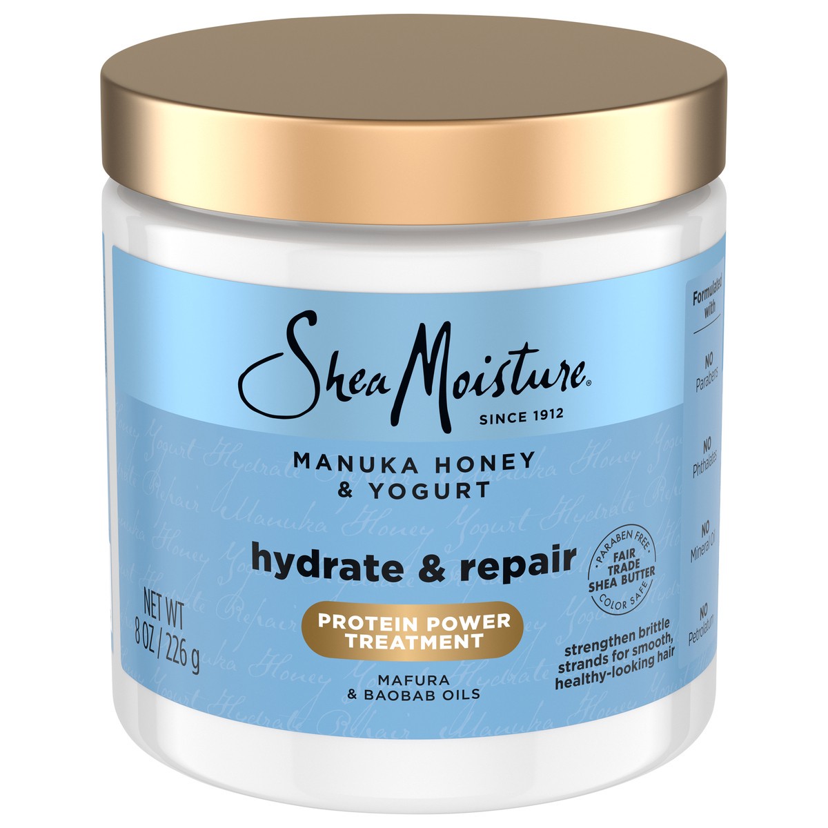 slide 1 of 10, SheaMoisture treatment hair masque manuka honey and yogurt 8 oz, 8 oz