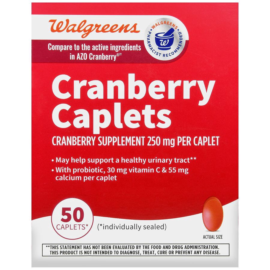 slide 4 of 5, Walgreens Cranberry Urinary Tract Health Caps, 50 ct