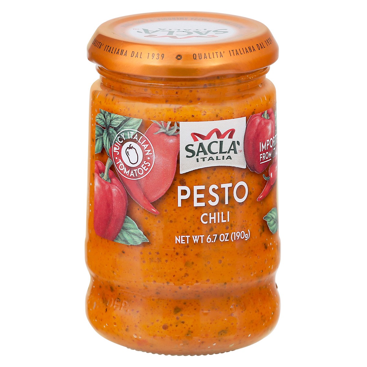 slide 13 of 14, Sacla Italia Pesto Chili 6.7 oz, 