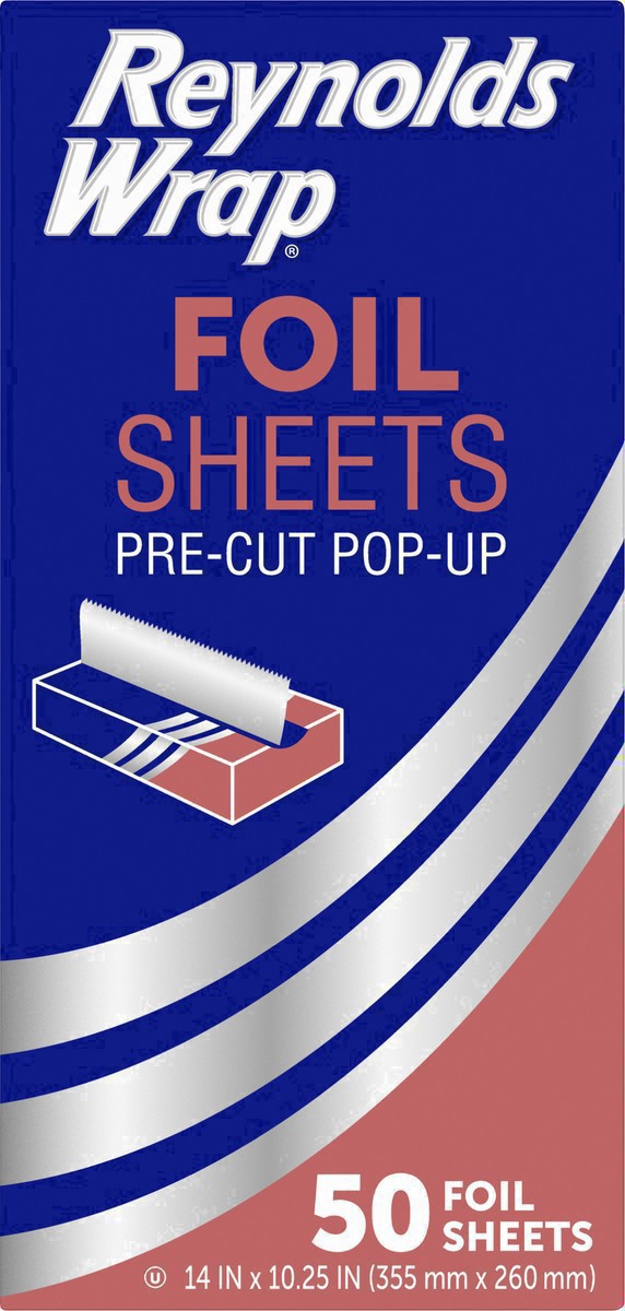 slide 32 of 53, Reynolds Kitchens 14 In x 10.25 In Pre-Cut Pop-Up Foil Sheets 50 ea, 50 ct