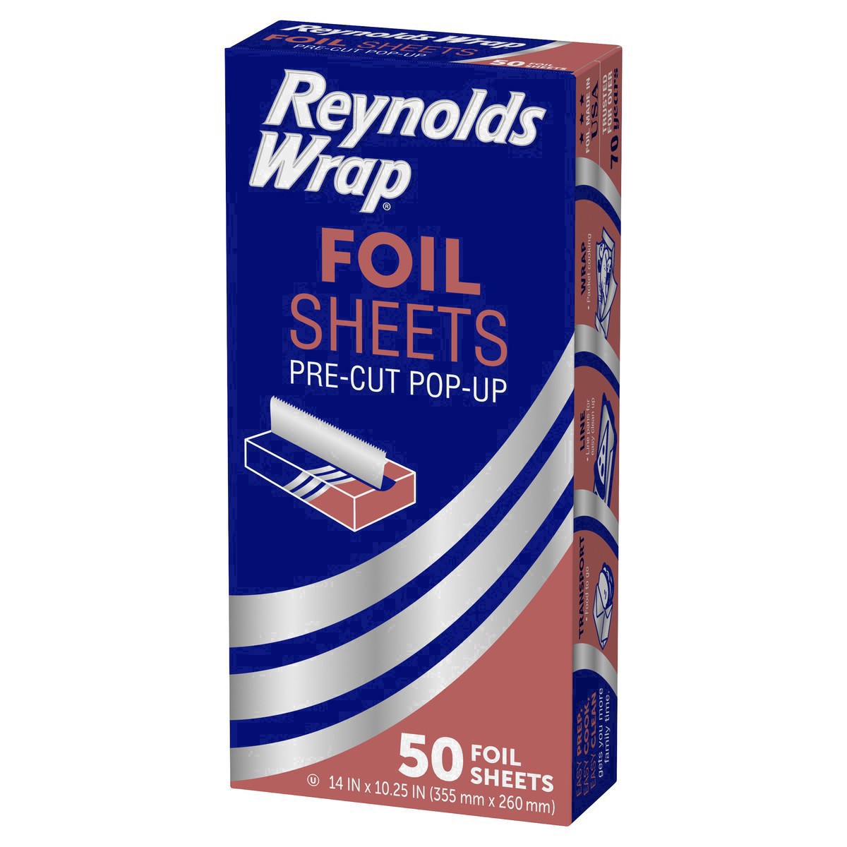 slide 3 of 53, Reynolds Kitchens 14 In x 10.25 In Pre-Cut Pop-Up Foil Sheets 50 ea, 50 ct