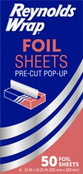 Reynolds Kitchens 14 In x 10.25 In Pre-Cut Pop-Up Foil Sheets 50 ea