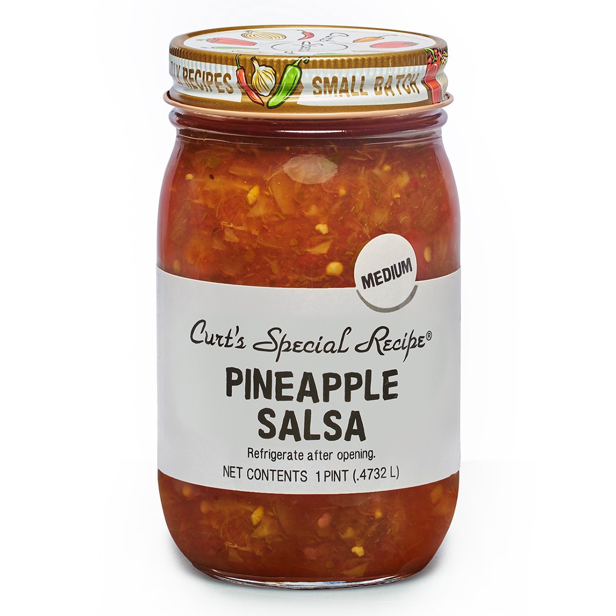 slide 1 of 1, Curt's Special Recipe Pineapple Salsa Medium, 