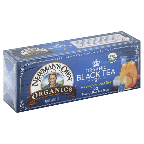 slide 1 of 1, Newman's Own Organic Family Size Black Tea Bags - 22 ct, 22 ct