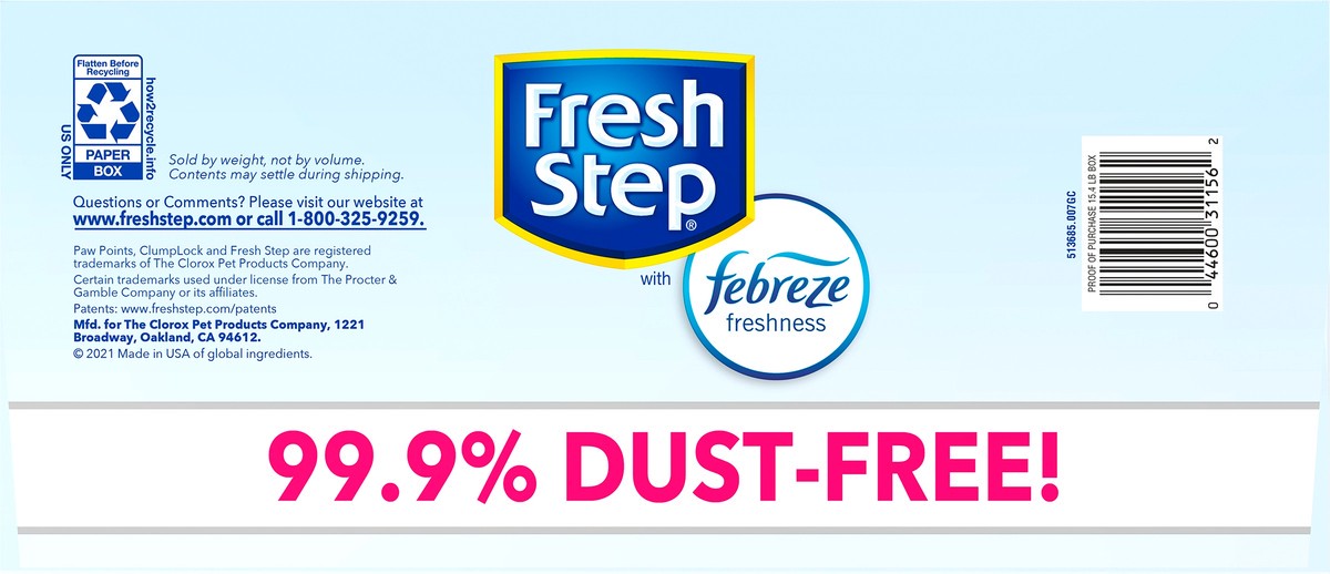 slide 5 of 7, Fresh Step Lightweight Extreme with Febreze Freshness Clumping scented Cat Litter, 15.4 lb