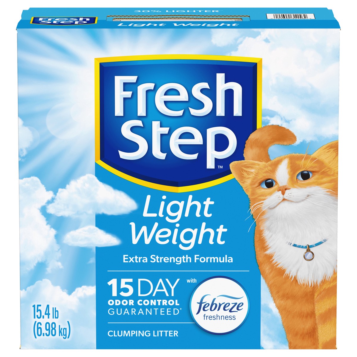 slide 1 of 7, Fresh Step Lightweight Extreme Scented Litter with Febreze Clumping Cat Litter, 15.4 lb