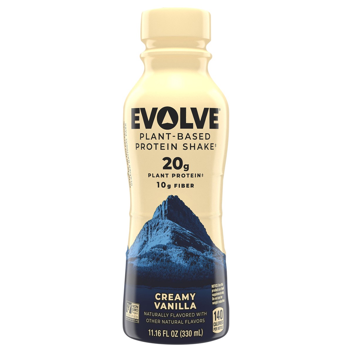 slide 1 of 1, Evolve Plant Based Protein Shake Vanilla Bean 11.16 Fl Oz Bottle, 11 fl oz