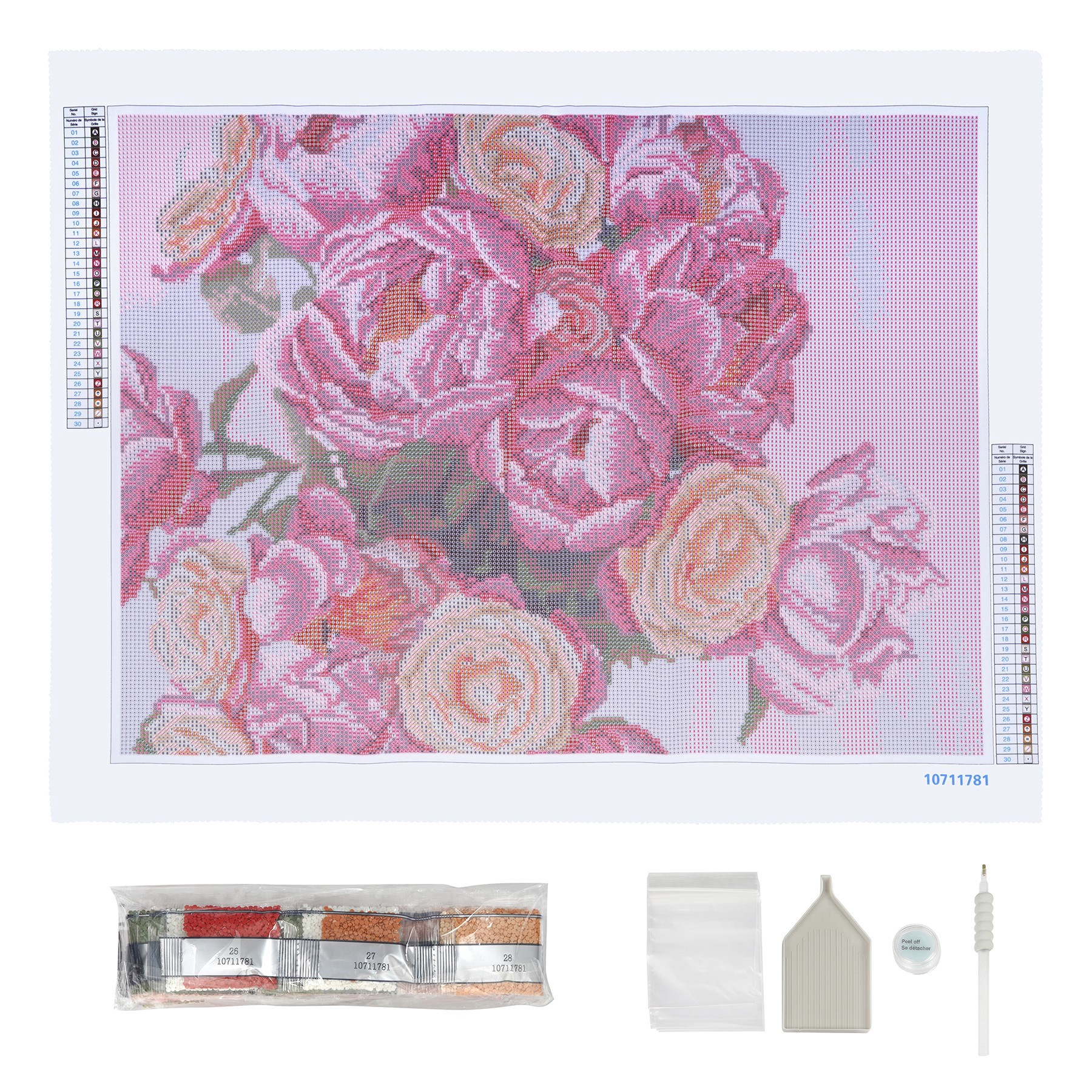slide 5 of 6, Peonies Diamond Art Kit By Make Market, 18 in x 24 in