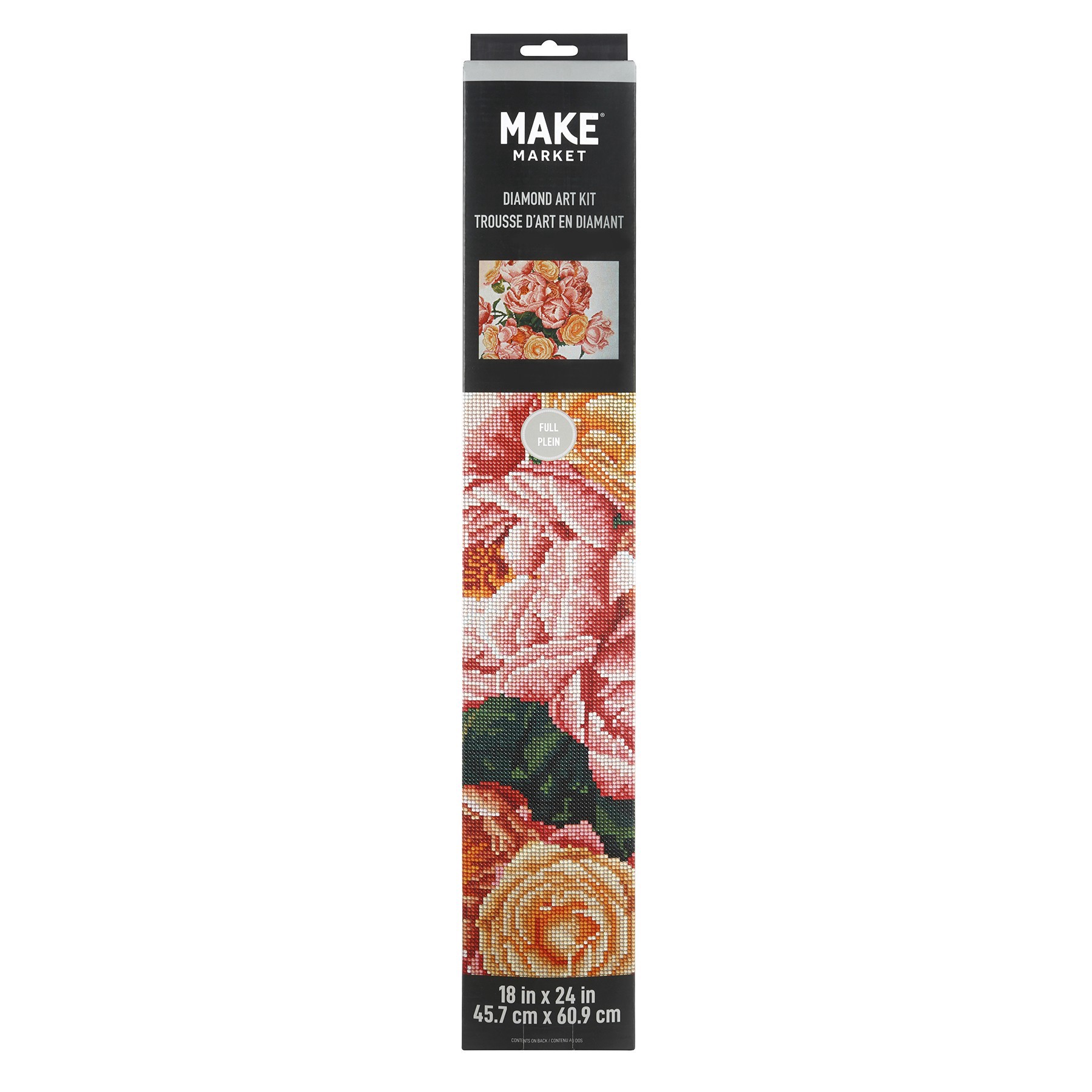 slide 6 of 6, Peonies Diamond Art Kit By Make Market, 18 in x 24 in