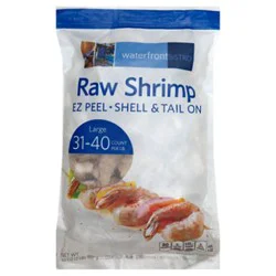 Waterfront Bistro Shrimp Raw Large Ez Peel Shell & Tail On Frozen 31-40 Count - 2 Lb