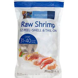 Waterfront Bistro Shrimp Raw Large Ez Peel Shell & Tail On Frozen 31-40 Count - 2 Lb