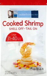 Waterfront Bistro Shrimp Cooked Large Tail On Frozen 31-40 Count - 2 Lb