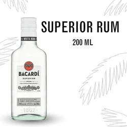 Bacardi Superior Gluten Free White Rum - 200 Ml