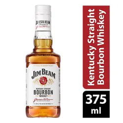 Jim Beam Kentucky Straight Bourbon Whiskey 80 Proof Square Bottle - 375 Ml