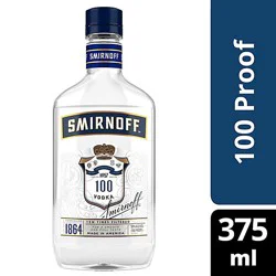 Smirnoff Vodka 100 Proof - 375 Ml