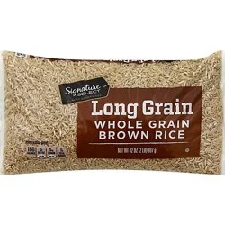 Signature Select Whole Grain Long Grain Brown Rice - 32 Oz