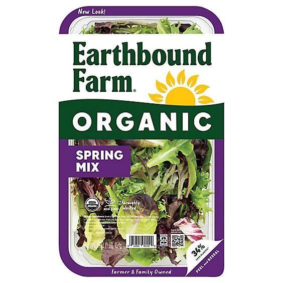slide 1 of 1, Earthbound Farm Organic Spring Mix Tray - 16 Oz, 16 oz