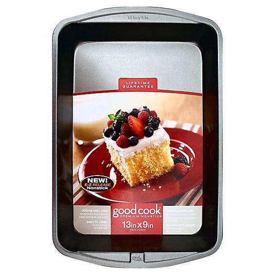 slide 1 of 1, Good Cook Cake Pan Oblong 13in X 9in - Each, 1 ct