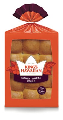 slide 1 of 1, Kings Hawaiian Honey Wheat Rolls - 12 Count - 12 Oz., 12 oz