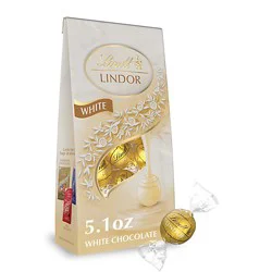 Lindt Lindor White Chocolate Candy Truffles Bag - 5.1 Oz