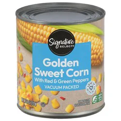 Signature Select Corn Golden Sweet With Red & Green Peppers Can - 11 Oz