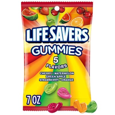 slide 1 of 6, Life Savers Gummies 5 Flavors Gummy Candy Bag - 7 Oz, 7 oz
