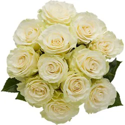 Overjoyed Boutique Rose Premium White - 12 Stem