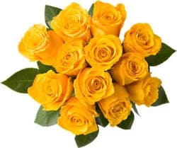 Overjoyed Boutique Rose Yellow Orange Guar - 12 Stem