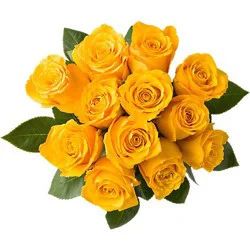 Overjoyed Boutique Rose Yellow Orange Guar - 12 Stem