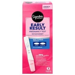 Signature Select/care Pregnancy Test Early Result Easy To Read - 2 Count