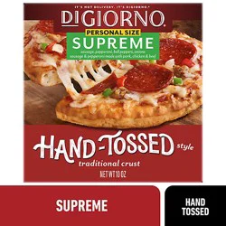 Digiorno Supreme Hand Tossed Style Traditional Crust Frozen Personal Pizza - 10 Oz