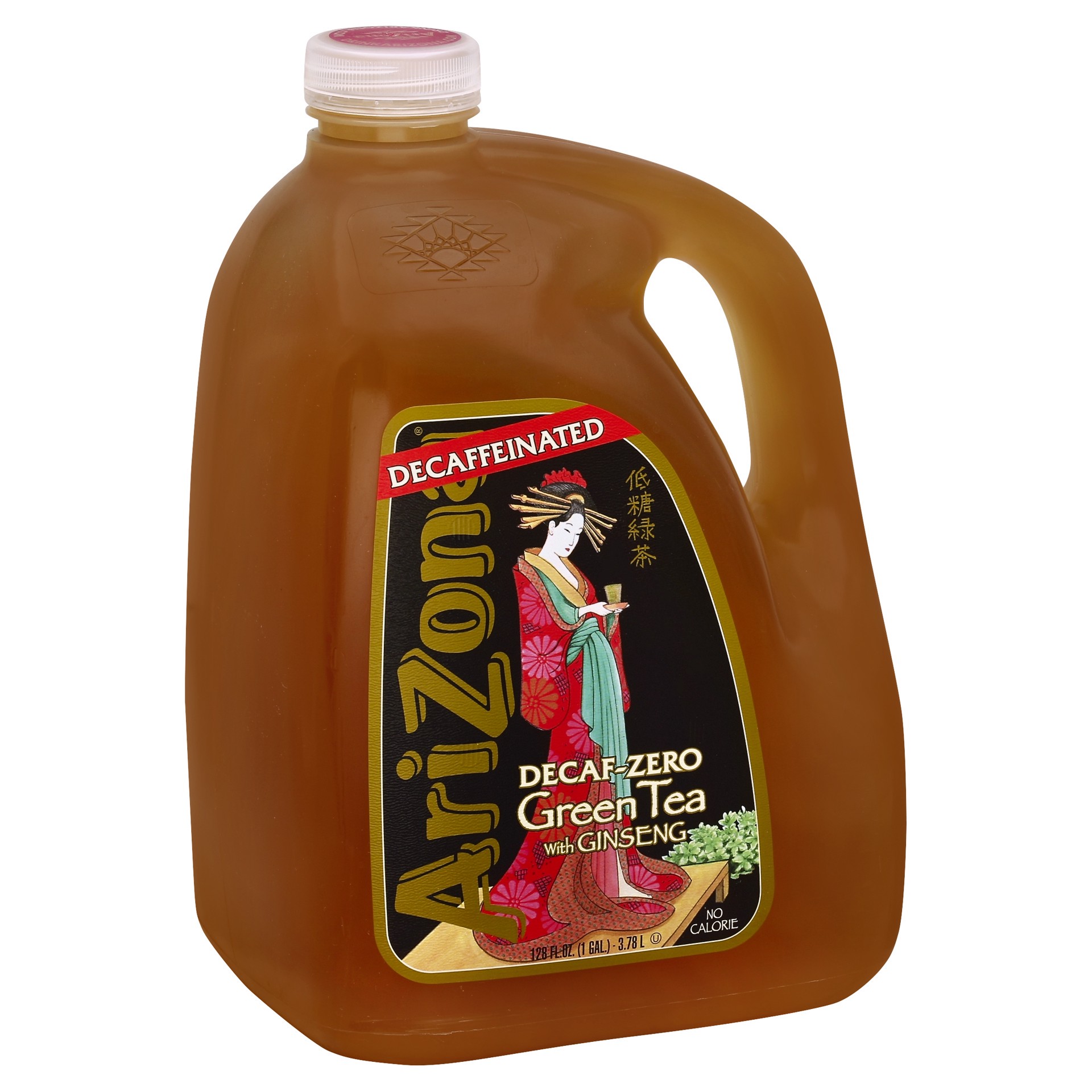 slide 3 of 4, Arizona Green Tea With Ginseng Decaf-Zero - 128 Fl. Oz., 128 fl oz