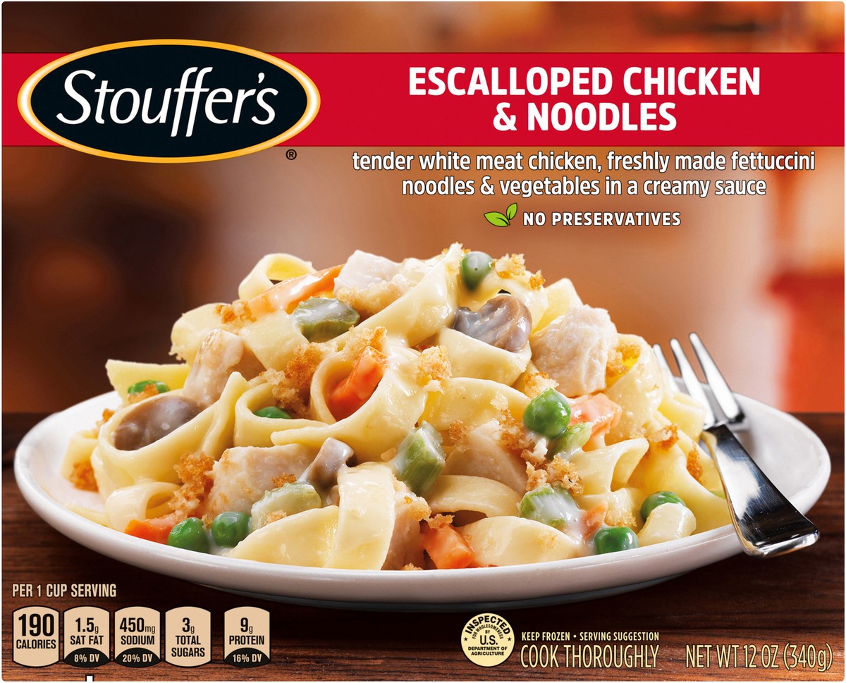 slide 11 of 11, Stouffers Escalloped Chicken And Noodles Frozen Meal - 12 Oz, 12 oz