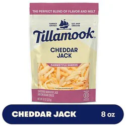 Tillamook Farmstyle Thick Cut Cheddar Jack Cheese Blend Shredded Cheese - 8 Oz