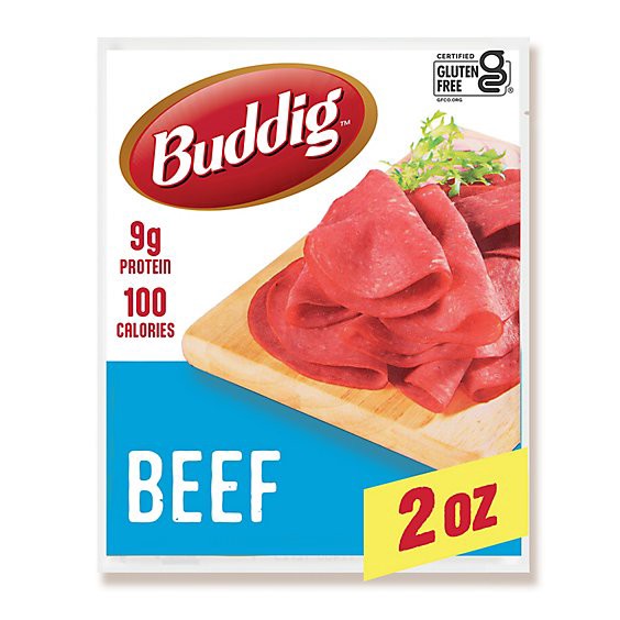 slide 1 of 10, Buddig Original Beef Lunch Meat- 2 Oz, 2 oz