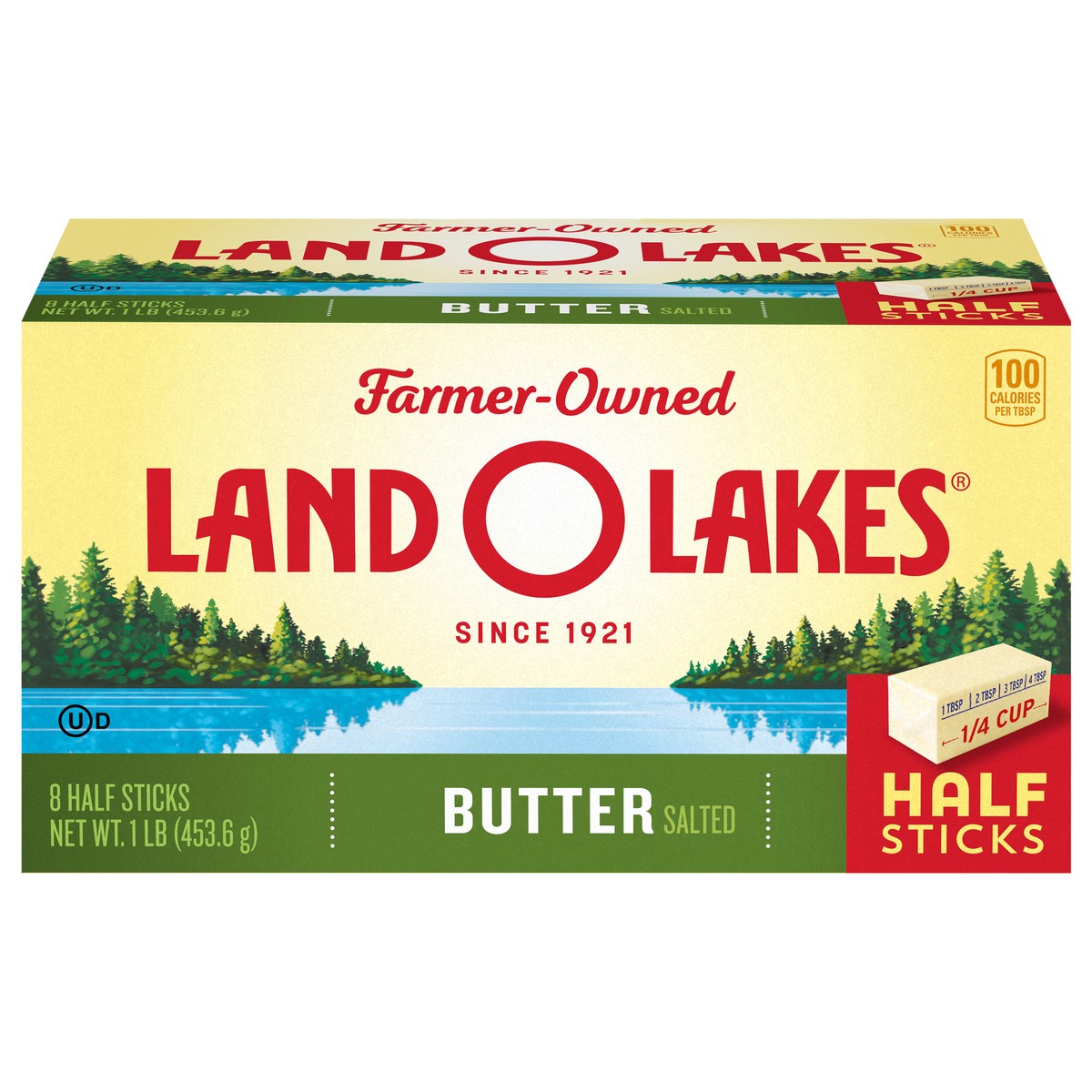 slide 5 of 11, Land O Lakes Salted Butter In Half Sticks Pack - 8 - 1 Lb, 16 oz
