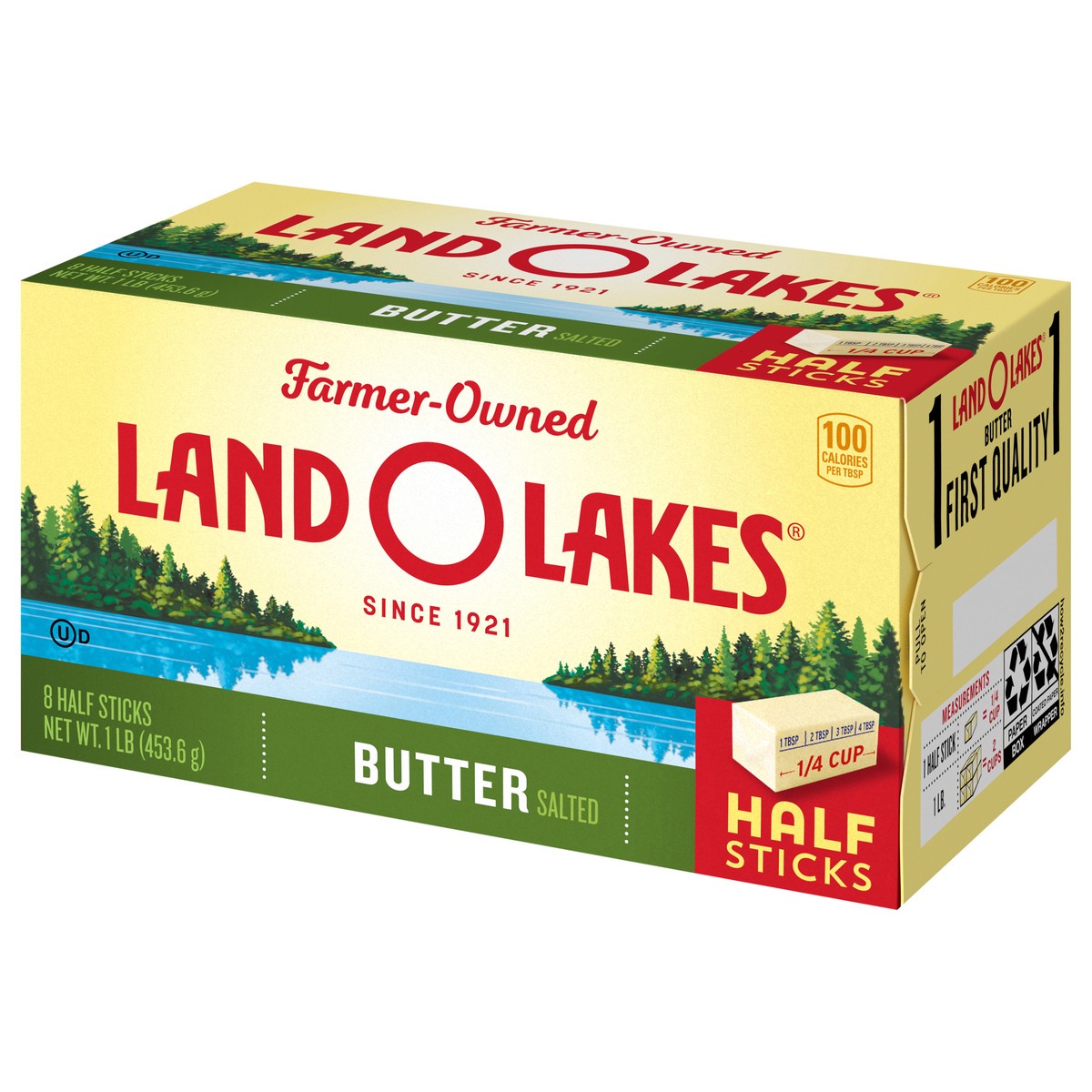 slide 7 of 11, Land O Lakes Salted Butter In Half Sticks Pack - 8 - 1 Lb, 16 oz